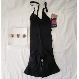 Shapewear Bodysuit Tummy Control Open Gusset‎ Black